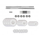 סט משקולות 50 ק"ג במזוודה עם גלגלים